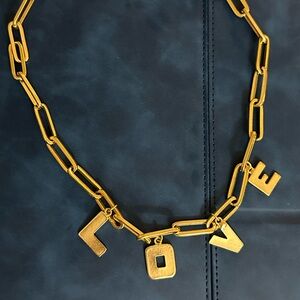 TOVA Chunky LOVE Paperclip Necklace